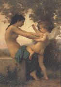 Adolphe William Bouguereau Young Girl Defending Herself against Eros (mk26) oil